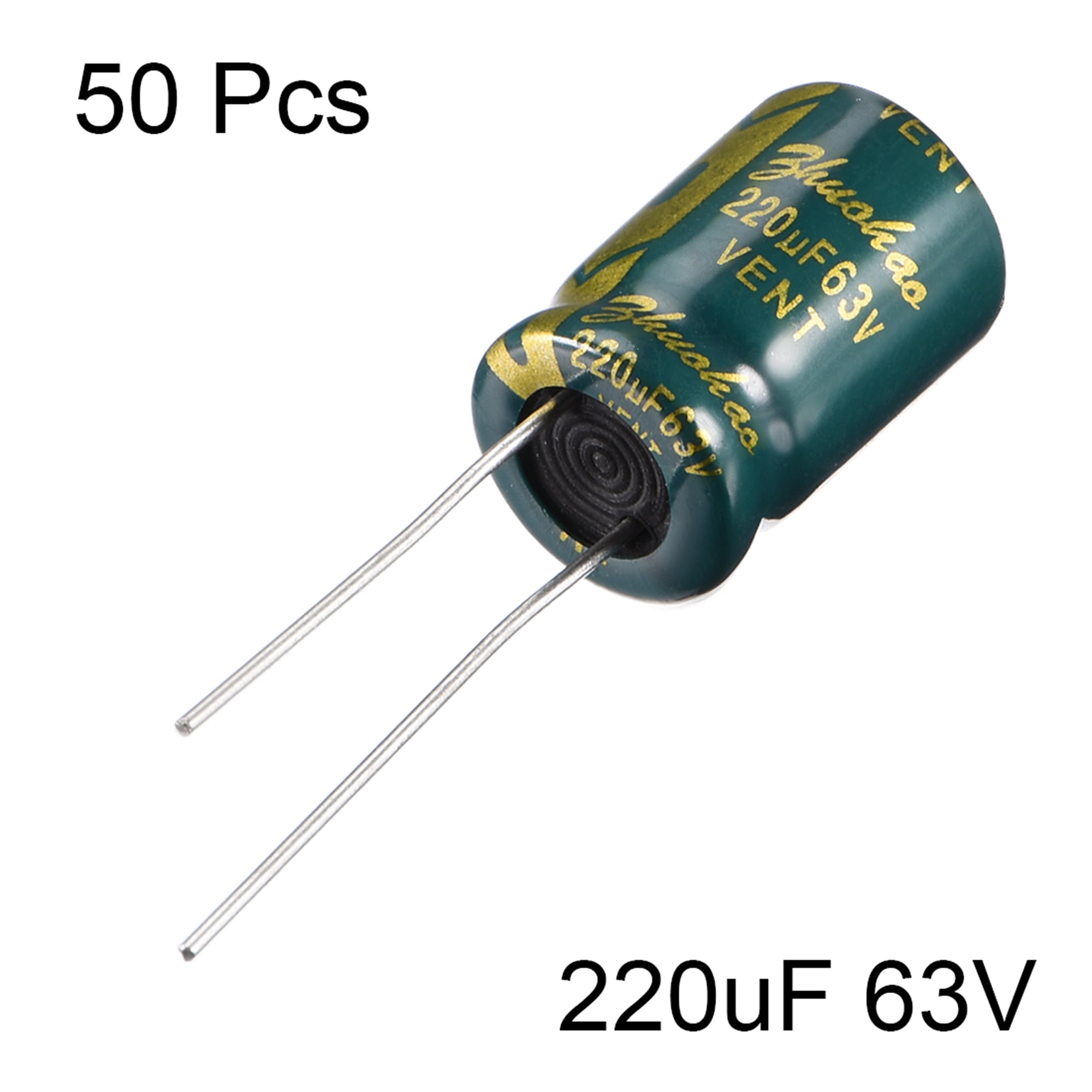 Condensateur électrolytique; THT; 220uF; 63VDC;" 10x16mm; Hauteur 10 Pcs 5 mm 